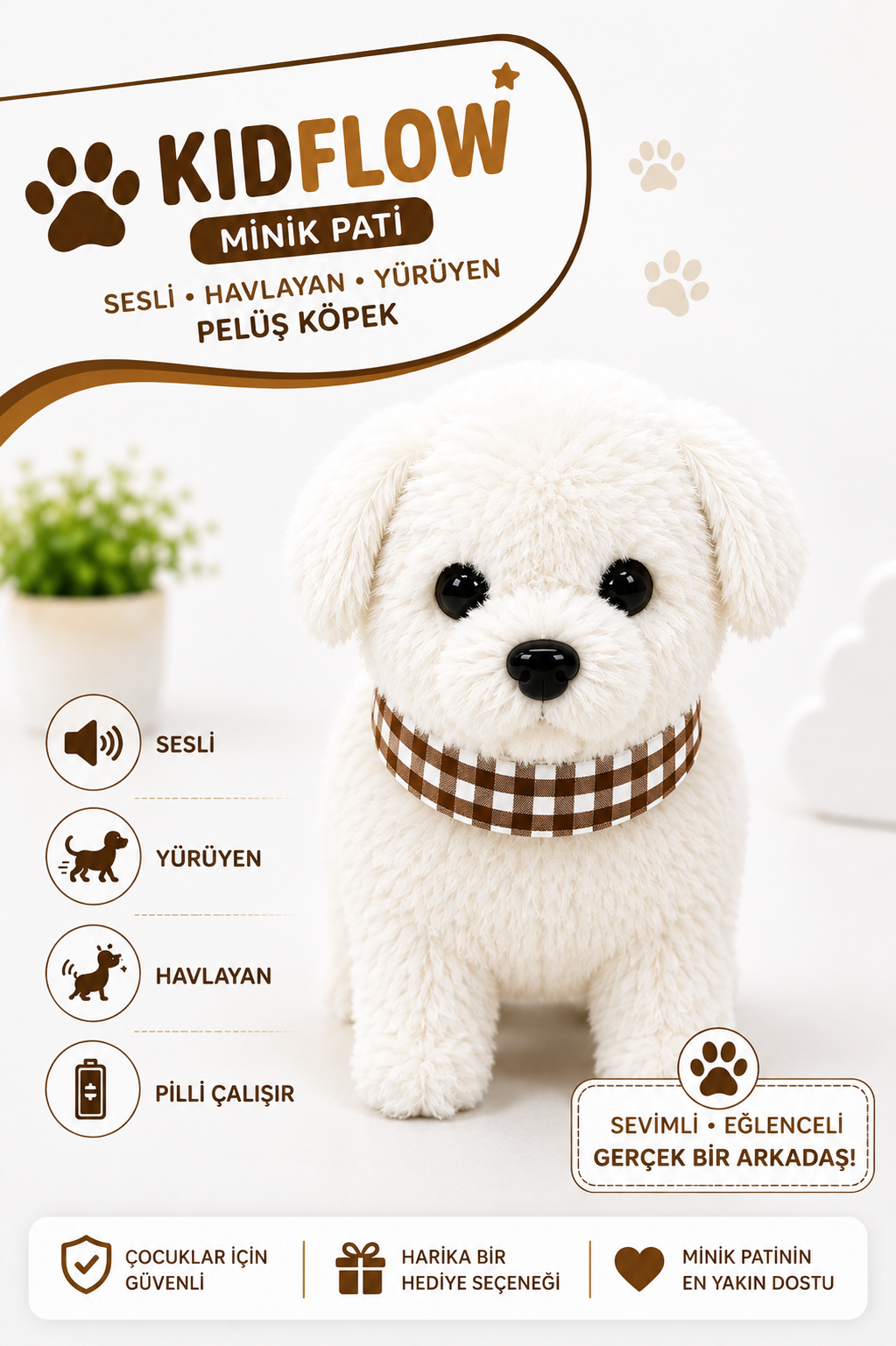 KidFlow™ Yürüyen Peluş Köpek 🐶